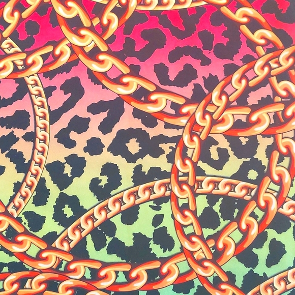 CHESLEY multicolor animal print chain bodycon dress NWOT - Picture 8 of 8